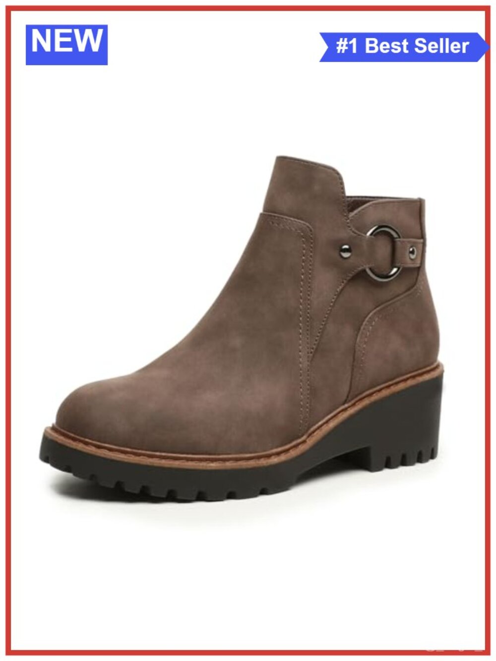 Womens Ankle Boots Chunky Low Heel Short Booties Dress Fall Boots